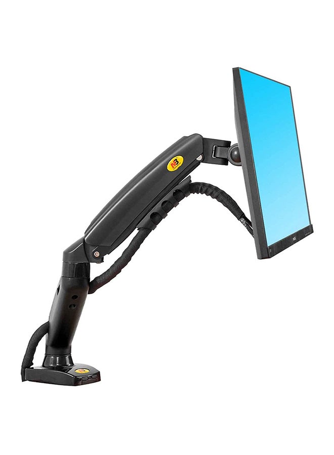 Monitor Desk Mount Stand Full Motion Swivel Arm Gas Spring for 17in-30in Computer From 4.4lbs to 14.3lbs Black