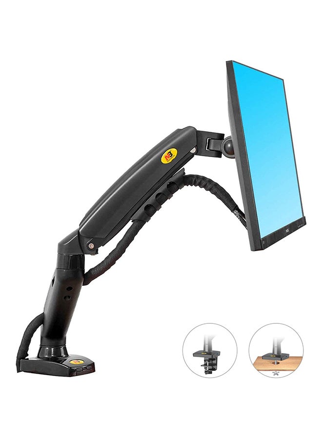 Monitor Desk Mount Stand Full Motion Swivel Arm Gas Spring for 17in-30in Computer From 4.4lbs to 14.3lbs Black