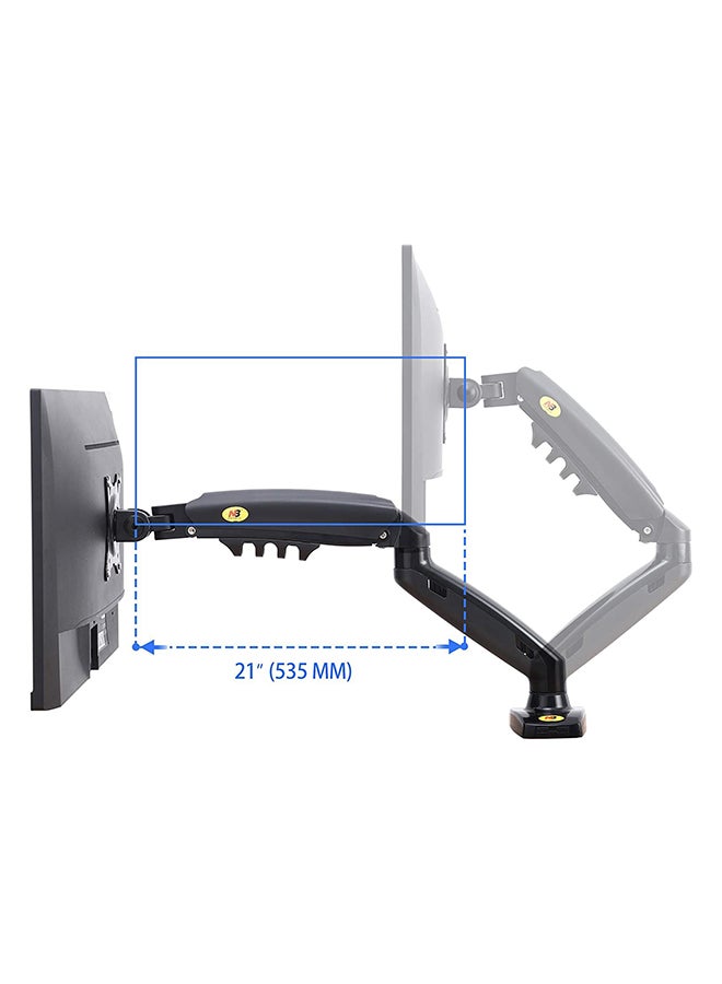 Monitor Desk Mount Stand Full Motion Swivel Arm Gas Spring for 17in-30in Computer From 4.4lbs to 14.3lbs Black