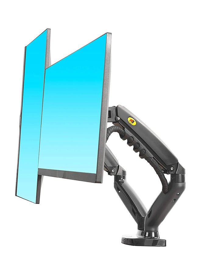 NB North Bayou Dual Monitor Desk Mount Stand Full Motion Swivel Computer Monitor Arm for Two Screens 17-27 Inch with 4.4~19.8lbs Load Capacity for Each Display F160 Black