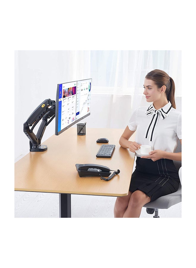 NB North Bayou Dual Monitor Desk Mount Stand Full Motion Swivel Computer Monitor Arm for Two Screens 17-27 Inch with 4.4~19.8lbs Load Capacity for Each Display F160 Black