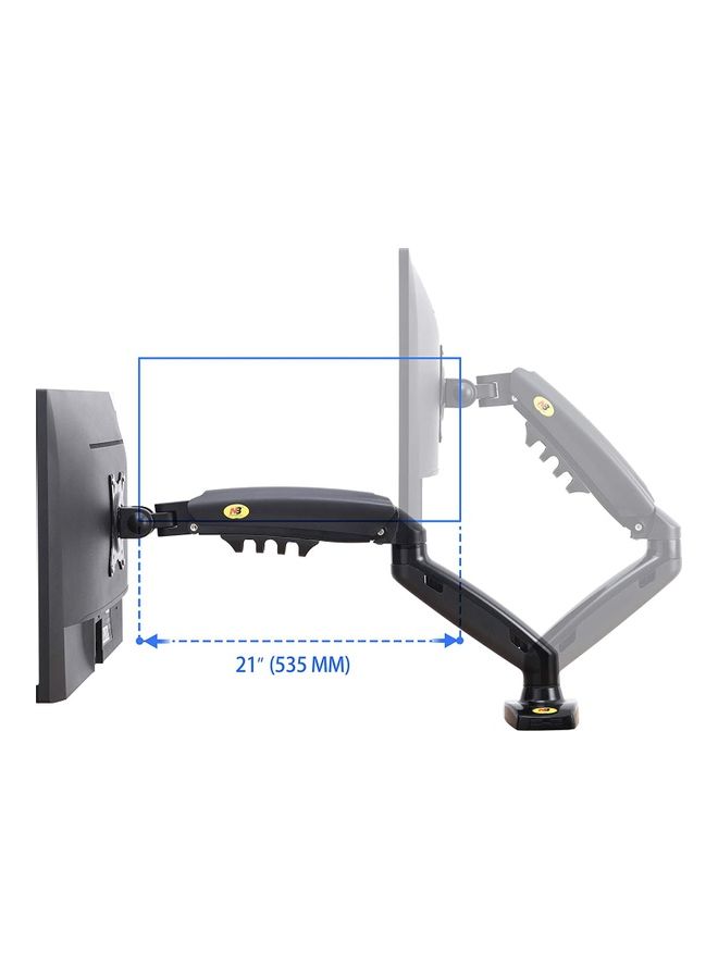 Dual Monitor Desk Mount Stand Full Motion Swivel Computer Monitor Arm for Two Screens 17-27 Inch with 4.4~19.8lbs Load Capacity for Each Display F160 black