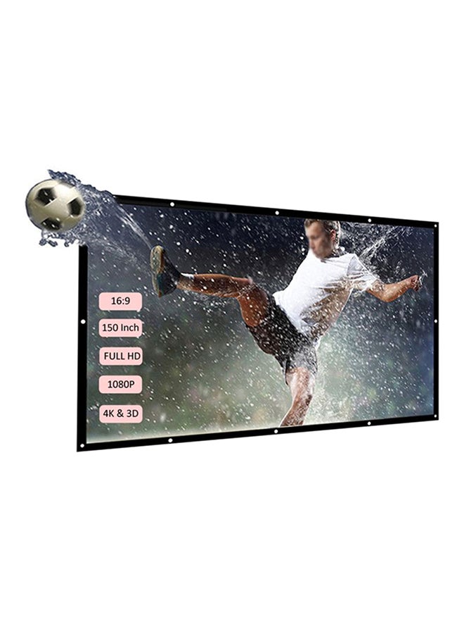 150-Inch Foldable Projector HD Screen H150 White