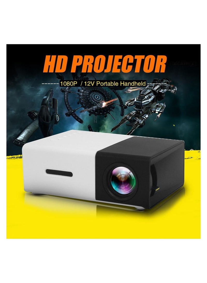 YG300 LED Projector 400-600 Lumens 320 x 240 Pixels 1080P Home Media Player With Remote Control