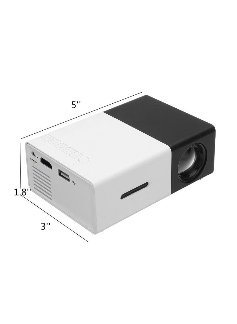 YG300 LED Projector 400-600 Lumens 320 x 240 Pixels 1080P Home Media Player With Remote Control