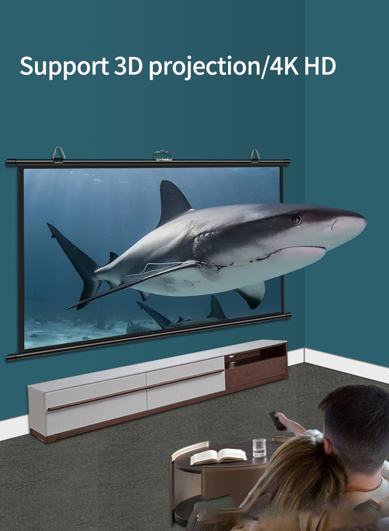 Projector Cloth 72 Inch With Stand 72 Inch 16:9 Metal Black Stand Curtain