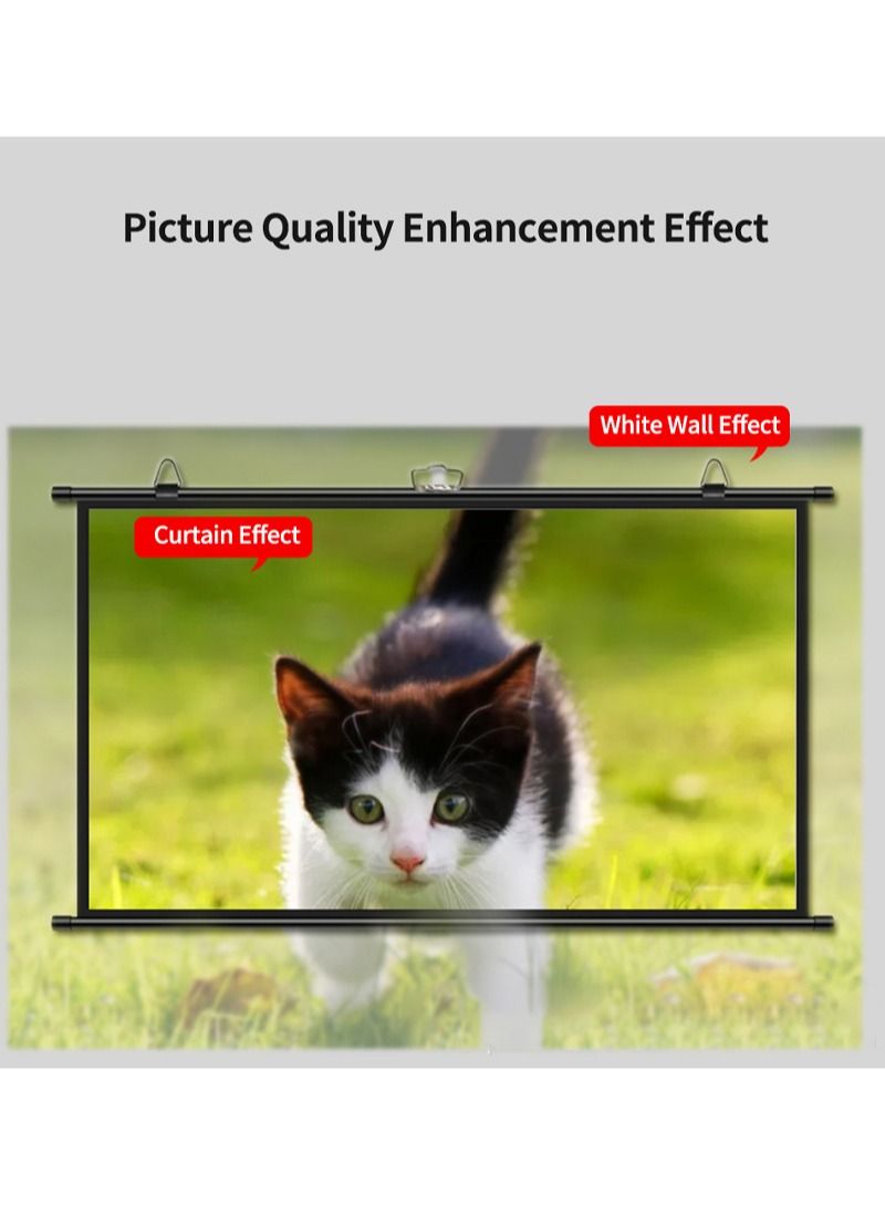 Projector Cloth 72 Inch With Stand 72 Inch 16:9 Metal Black Stand Curtain