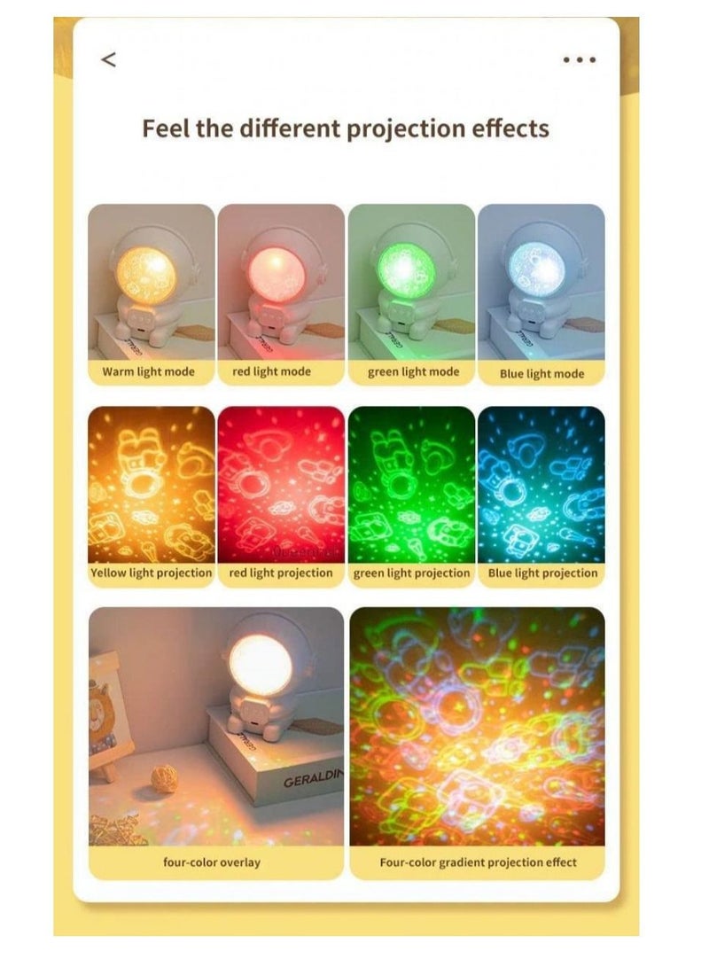COOLBABY Astronaut Starlight Projector Creative Bedroom Atmosphere Astronaut Night Light