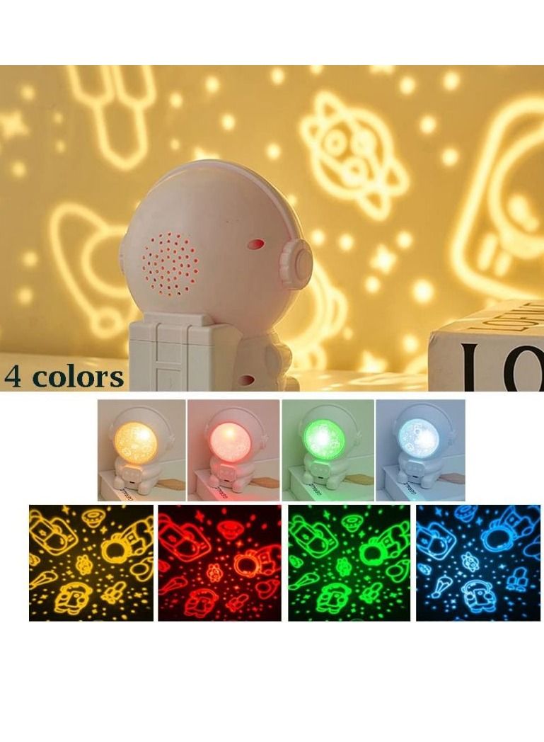 Night Light Projector for Kids Star Astronaut Projector with 9 Songs 8 Patterns, 360 Degree Rotation Night Light Gifts for Girls Boys