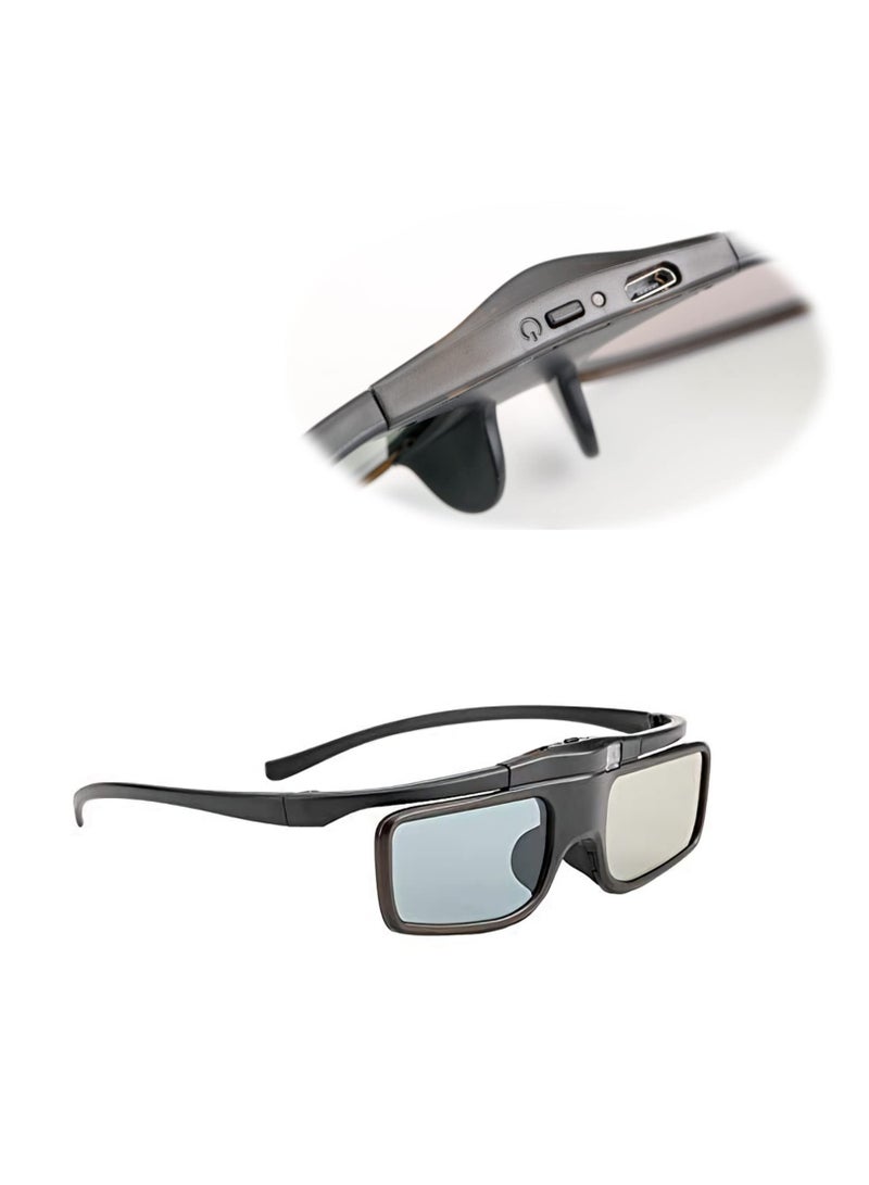 Rechargeable Active Shutter RF 3D Glasses, DELFINO RF 3D Glasses for Sony Epson Toshiba Sharp, Compatible with TDG-BT500A, SSG-5100GB, AN3DG40