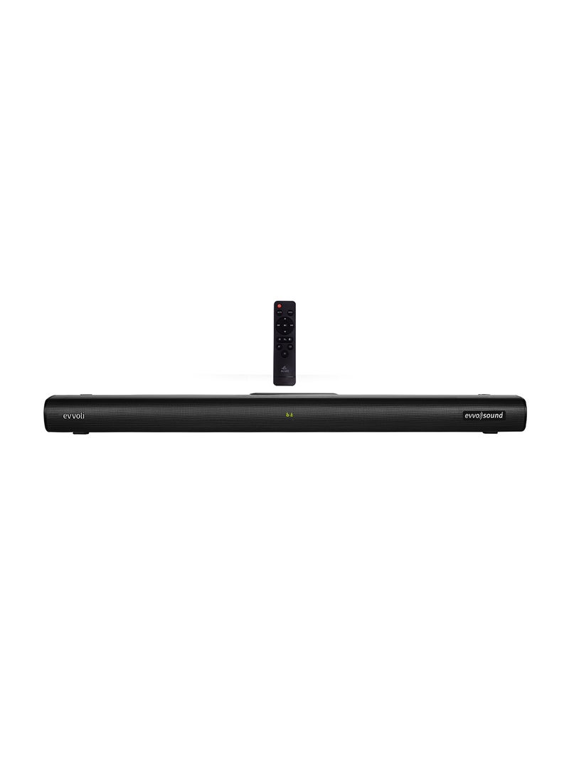 2.0ch Single Soundbar With Bluetooth And LED Display 120W EVAUD-SB120B Black