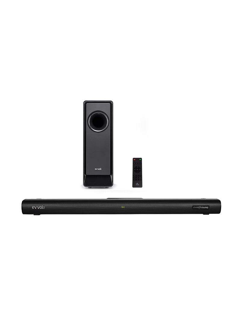 2.1ch Soundbar With Wireless Subwofer, Bluetooth And LED Display 240W EVAUD-SB241B Black