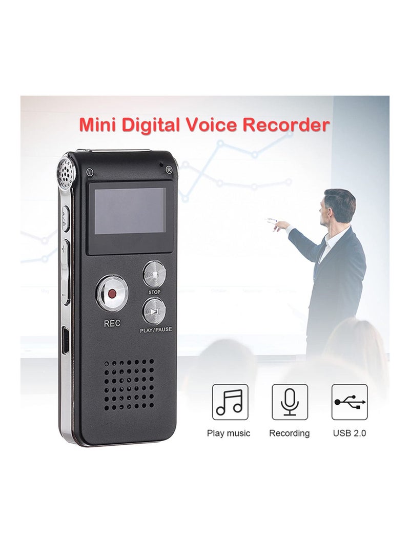 Voice Recorder 8GB Mini USB Flash Digital Audio 650Hr Dictaphone MP3 Player