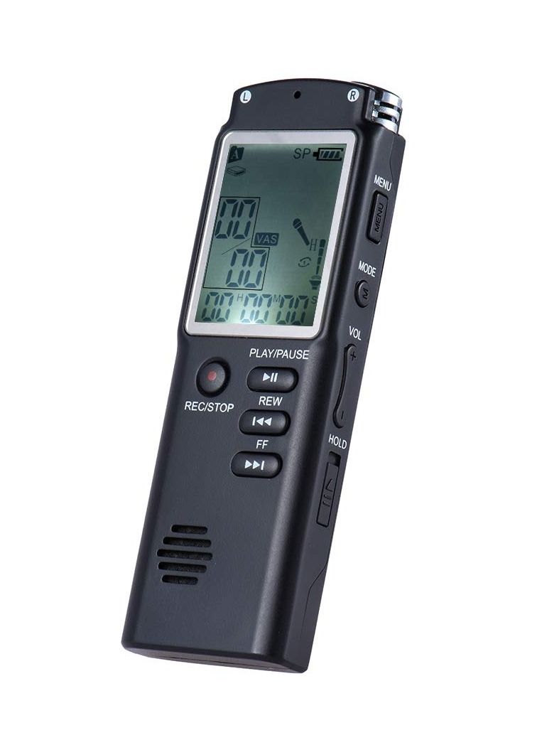 8GB Audio Voice Recorder MP3 Music Player Dictaphone Voice Activate(VAR) A-B Repeating Telephone Conversation Recording