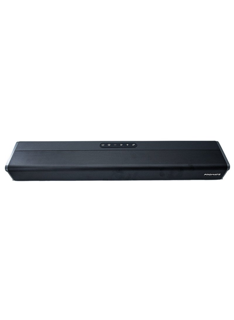 60W Ultra-Slim SoundBar with Built-in Subwoofer | Promate CastBar-60 Black