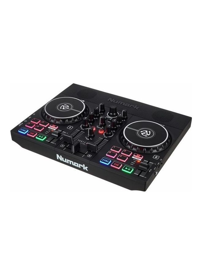 Party Mix Live DJ Controller with Built-In Light Show and Speakers