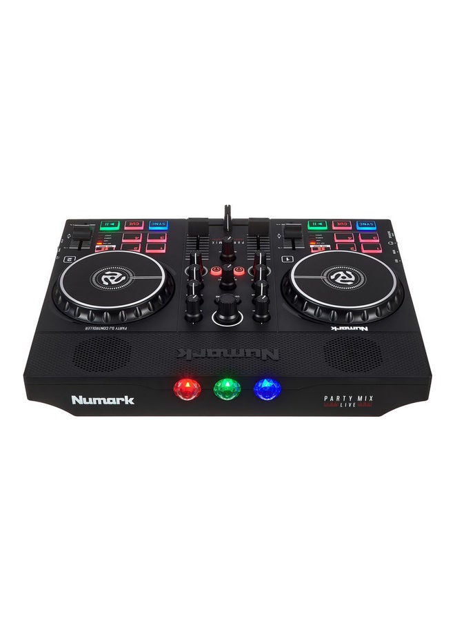 Party Mix Live DJ Controller with Built-In Light Show and Speakers