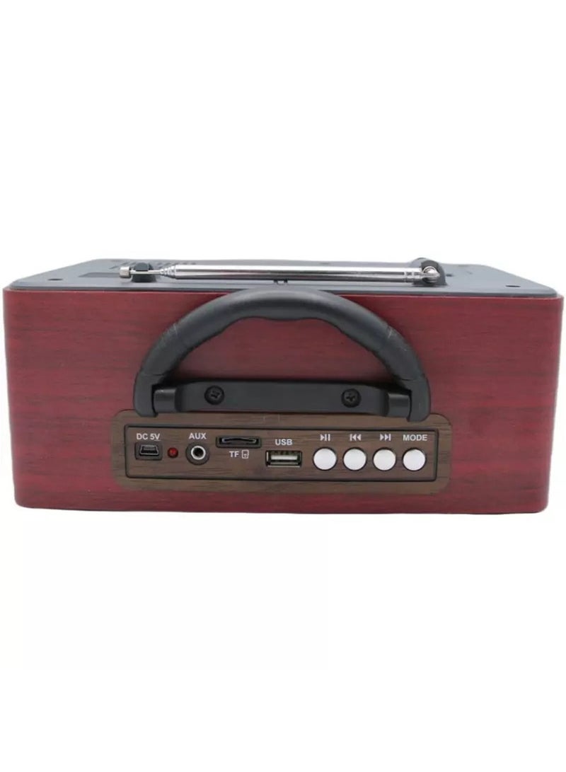 M-115 Portable Vintage Shortwave Radio with Bluetooth Speaker Rechargeable Battery