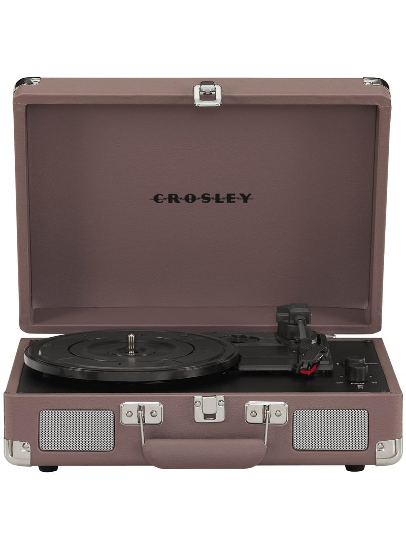 Crosley CR8005F-PS Cruiser Plus Vintage 3-Speed Bluetooth in/Out Suitcase Turntable Purple Ash