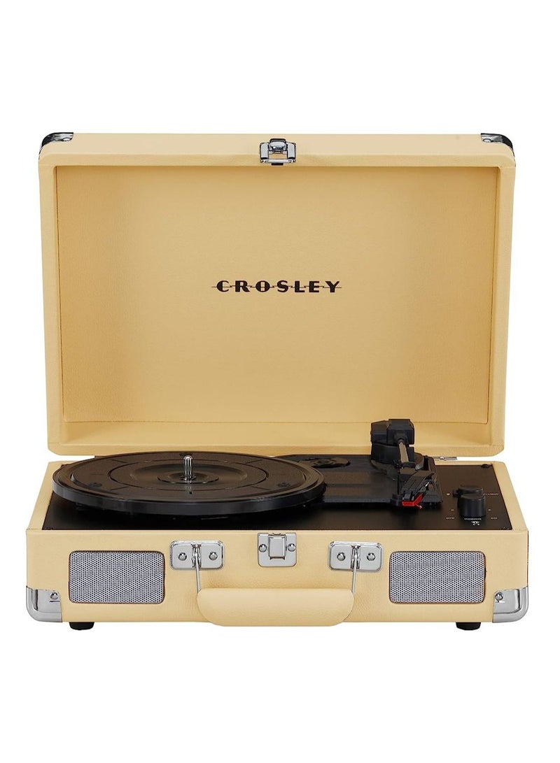 Crosley CR8005F-FW Cruiser Plus Vintage 3-Speed Bluetooth in/Out Suitcase Vinyl Record Player Turntable Fawn