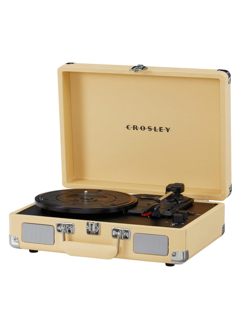 Crosley CR8005F-FW Cruiser Plus Vintage 3-Speed Bluetooth in/Out Suitcase Vinyl Record Player Turntable Fawn