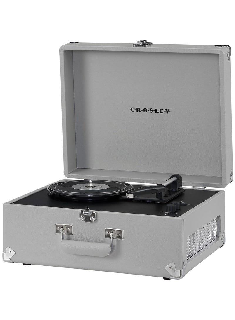 Crosley CR6253B-GY Anthology Vintage 3-Speed Bluetooth in/Out Suitcase Turntable Gray