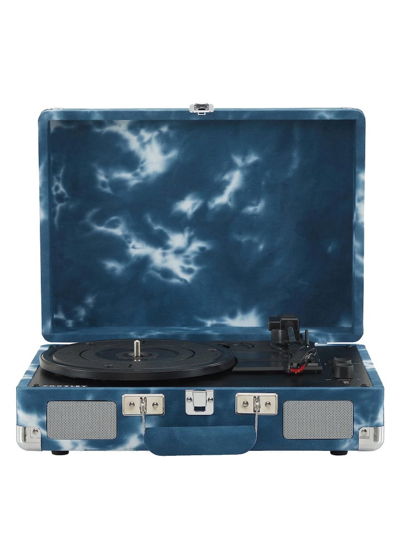 Crosley CR8005F-IN Cruiser Plus Vintage 3-Speed Bluetooth in/Out Suitcase Vinyl Record Player Turntable Indigo