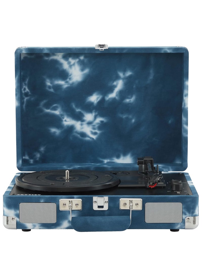 Crosley CR8005F-IN Cruiser Plus Vintage 3-Speed Bluetooth in/Out Suitcase Vinyl Record Player Turntable Indigo