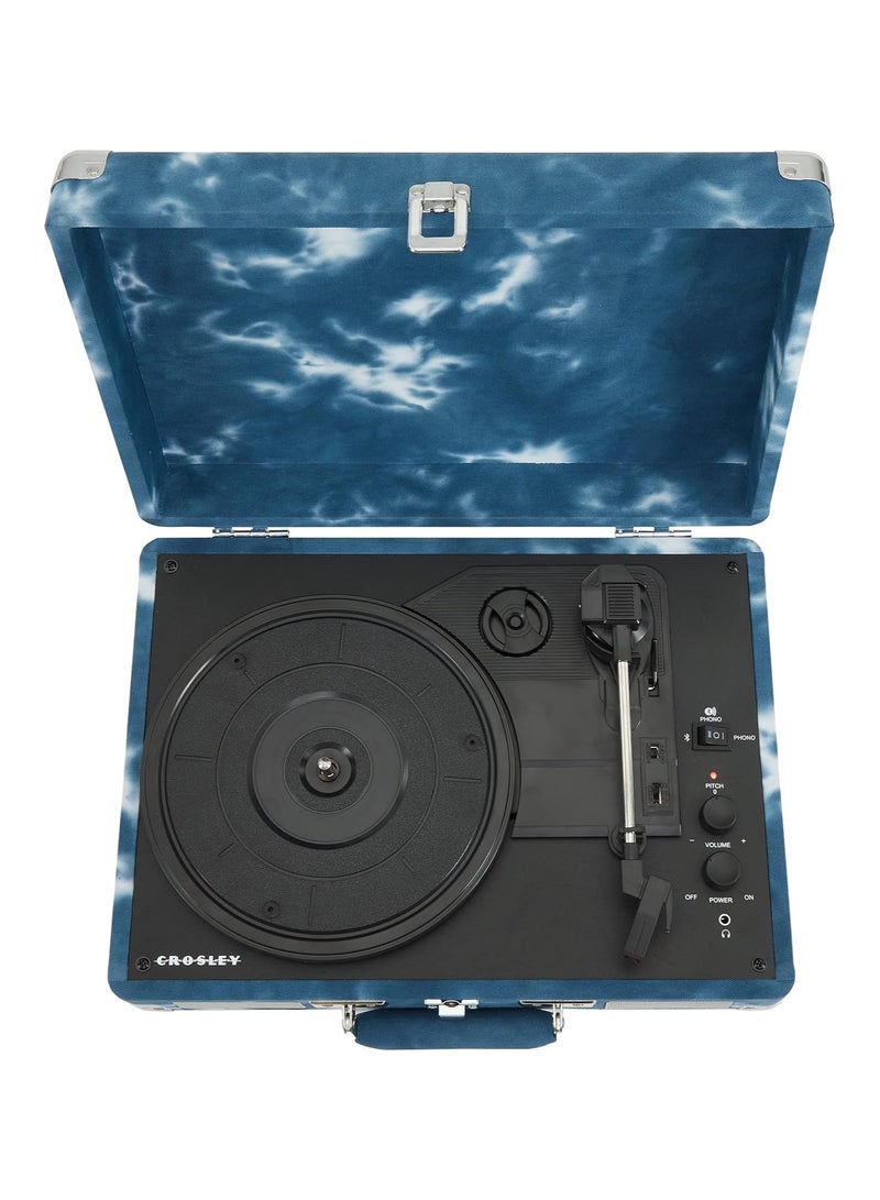 Crosley CR8005F-IN Cruiser Plus Vintage 3-Speed Bluetooth in/Out Suitcase Vinyl Record Player Turntable Indigo