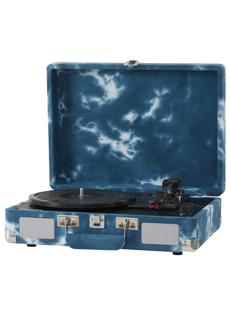Crosley CR8005F-IN Cruiser Plus Vintage 3-Speed Bluetooth in/Out Suitcase Vinyl Record Player Turntable Indigo