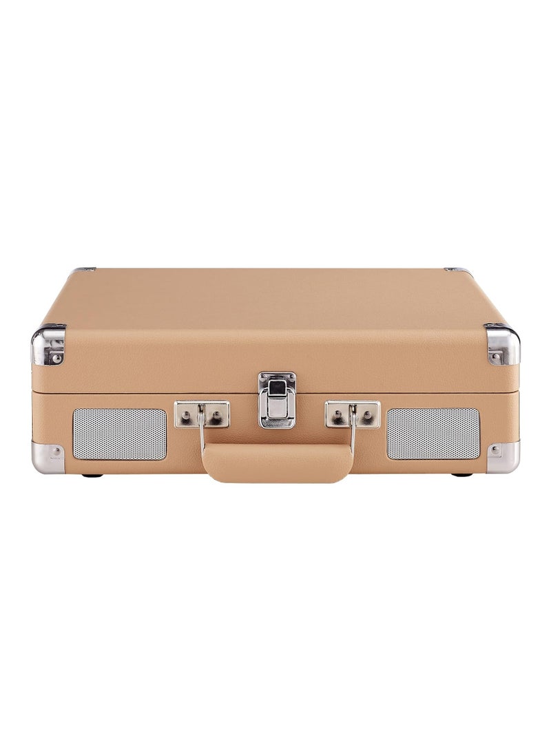 Crosley Cruiser Plus Vintage 3-Speed Bluetooth In/Out Suitcase Vinyl Record Player Turntable, CR8005F-LT Light Tan