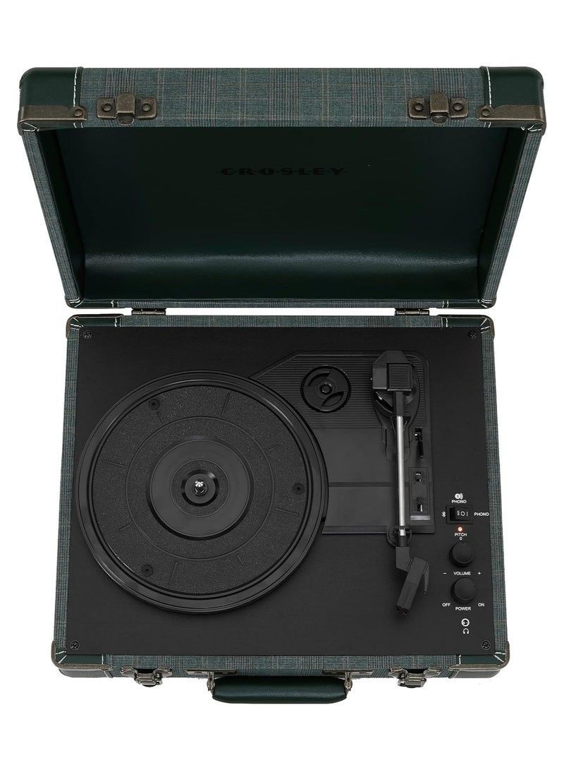 Crosley CR6019E-PNE4 Executive Vintage Bluetooth in/Out 3-Speed Portable USB Turntable, Pine