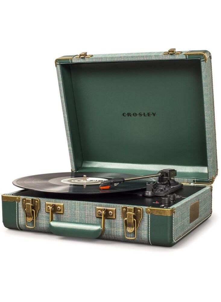 Crosley CR6019E-PNE4 Executive Vintage Bluetooth in/Out 3-Speed Portable USB Turntable, Pine