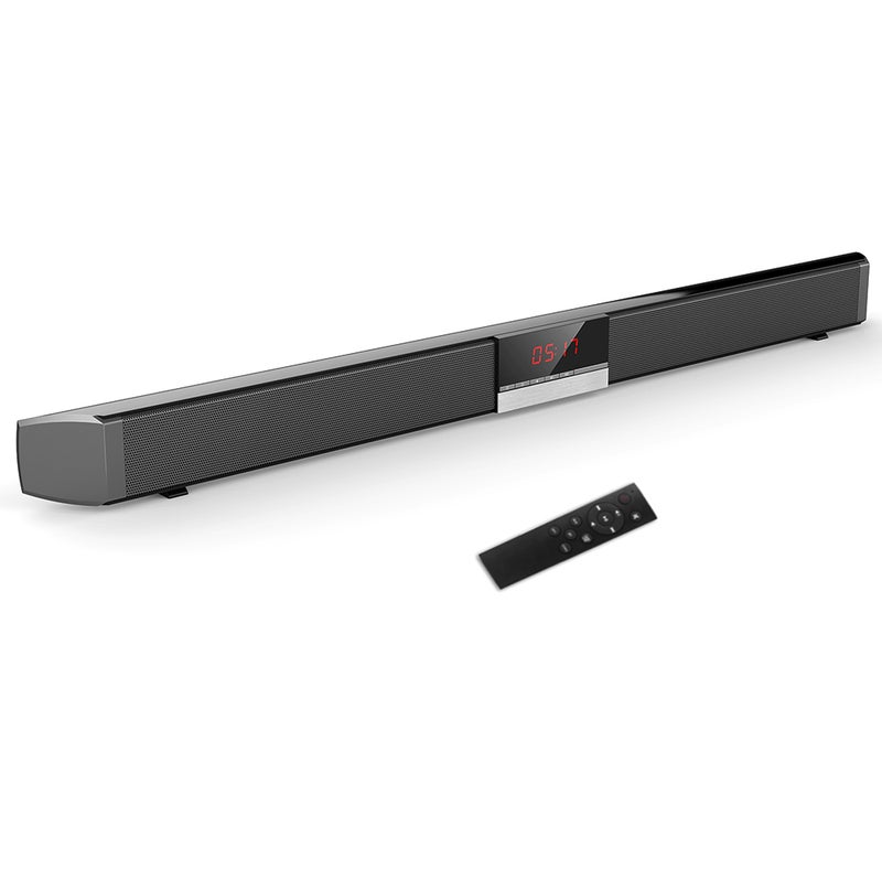 SR100 Plus Bluetooth Soundbar Home TV Speaker Wireless Subwoofer V5345UK_P Black