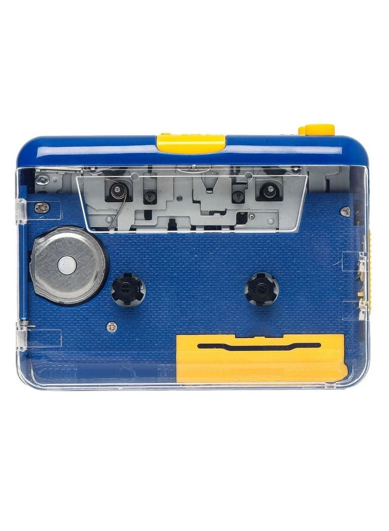 Mji JO9 Cassette Player (Clear Super USB) - Blue