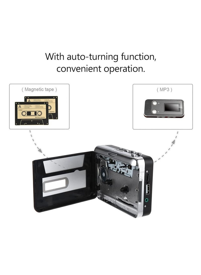 Cassette Tape Music Audio Converter Player Save MP3 File to USB Flash