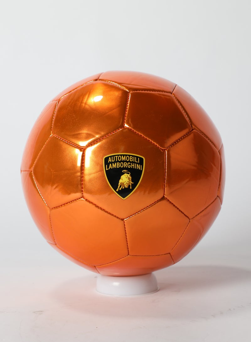 Lamborghini Diamond Pattern PVC Metallic Soccer Ball Size 5, Durable Abrasion-Resistant for 6 Years+