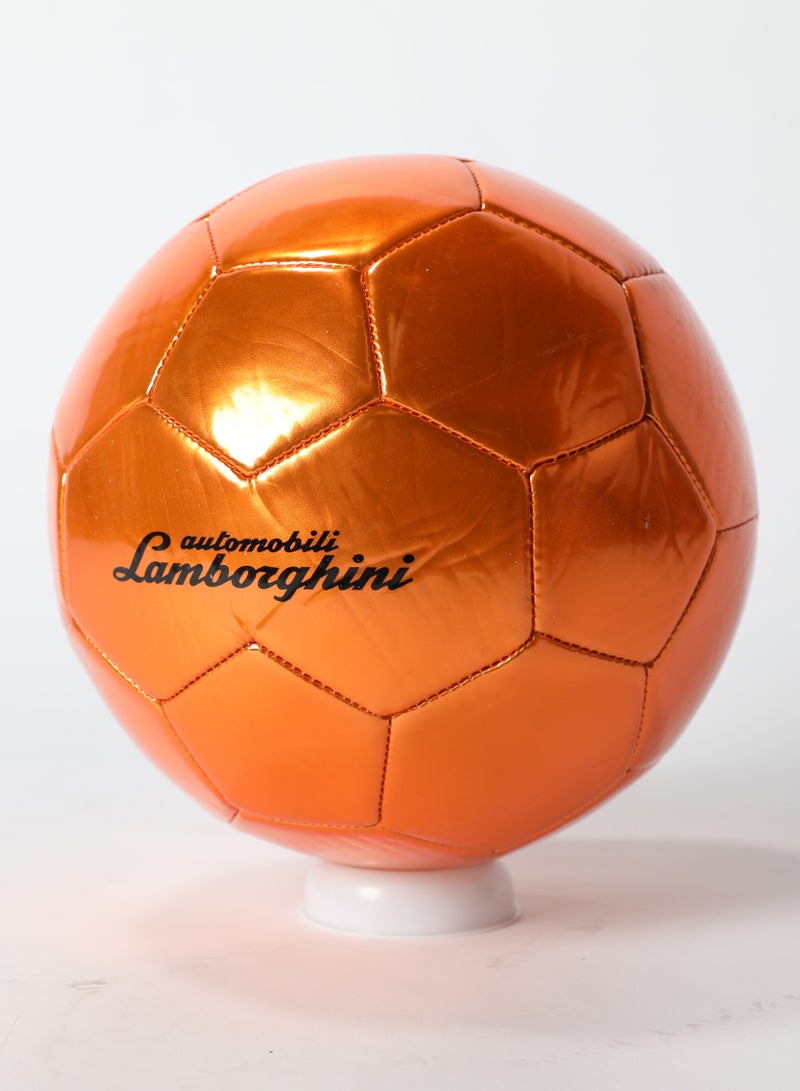 Lamborghini Diamond Pattern PVC Metallic Soccer Ball Size 5, Durable Abrasion-Resistant for 6 Years+