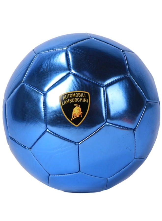 Lamborghini Diamond Pattern PVC Metallic Soccer Ball Size 5, Durable Abrasion-Resistant for 6 Years+