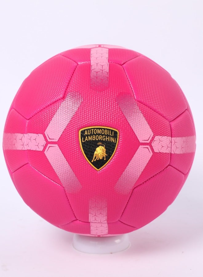 Lamborghini Diamond Texture Soccer Ball Size 5, Machine Stitched Construction, PVC Material, Outdoor Fun, 5 Years+, 22 cm