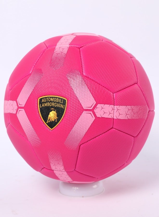 Lamborghini Diamond Texture Soccer Ball Size 5, Machine Stitched Construction, PVC Material, Outdoor Fun, 5 Years+, 22 cm