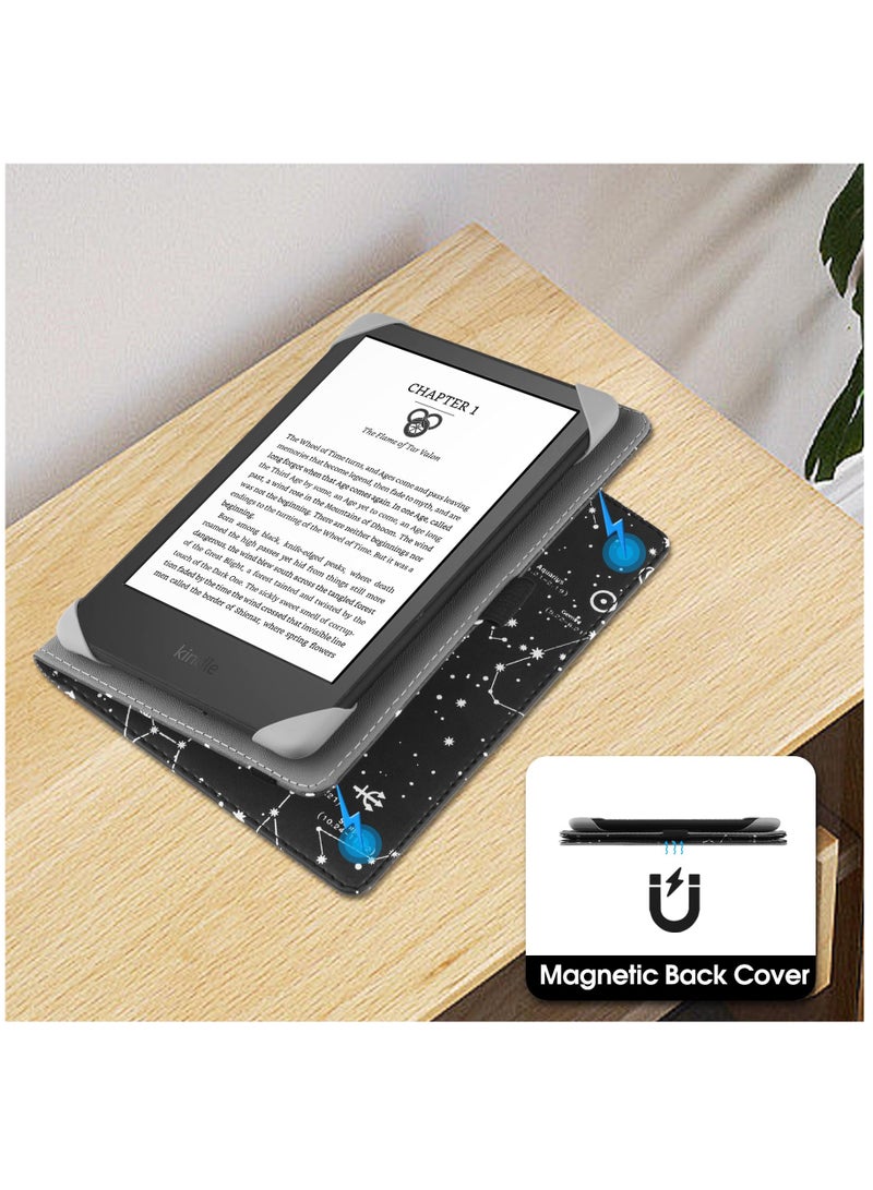 Universal Stand Case for 6-6.8 inch eReaders,Premium PU Leather Sleeve Stand Cover with Handstrap Compatible with All 6