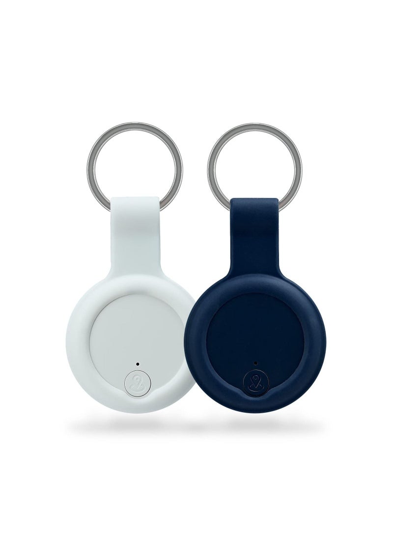 2 Pack Bluetooth Key Finder Locator, Mini Anti Lost Item Finder Tag Key Tracker Alarm For Pet, Key, Wallet, Luggage, Compatible With Ios And Android, Incl Silicone Protective Cases