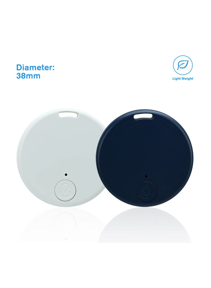 2 Pack Bluetooth Key Finder Locator, Mini Anti Lost Item Finder Tag Key Tracker Alarm For Pet, Key, Wallet, Luggage, Compatible With Ios And Android, Incl Silicone Protective Cases