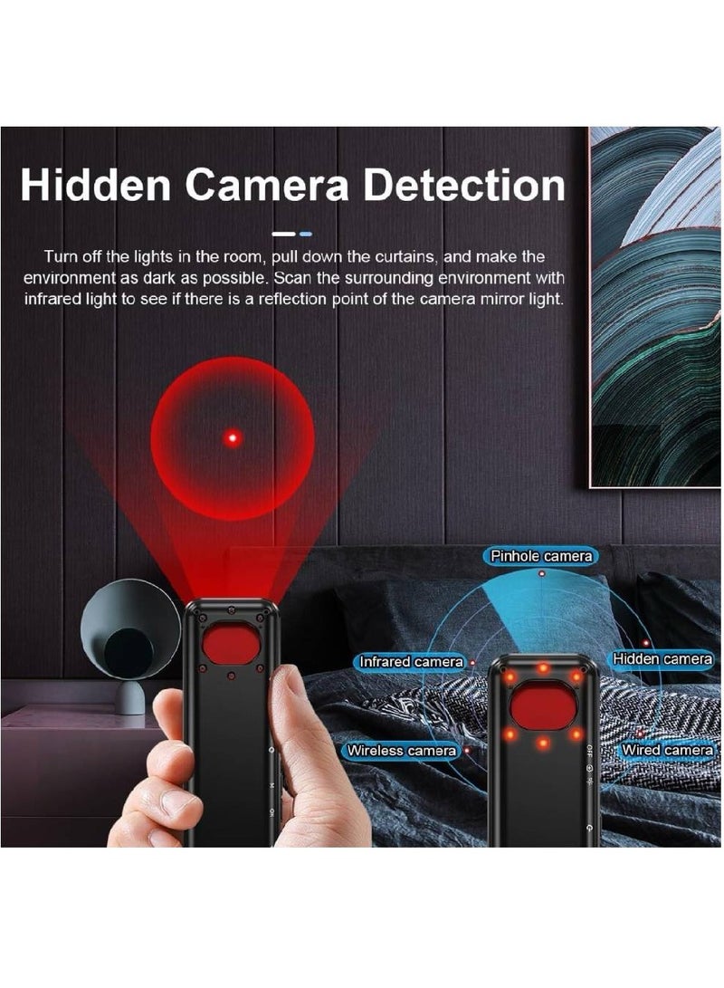 New Design Hidden Camera Detectors, Aunty Hidden Detection Devices, Car GPS Tracker Detector, Wireless Signal Anti-Sneak Anti-Monitoring Scan Tracker Detector IR Camera Detector Black