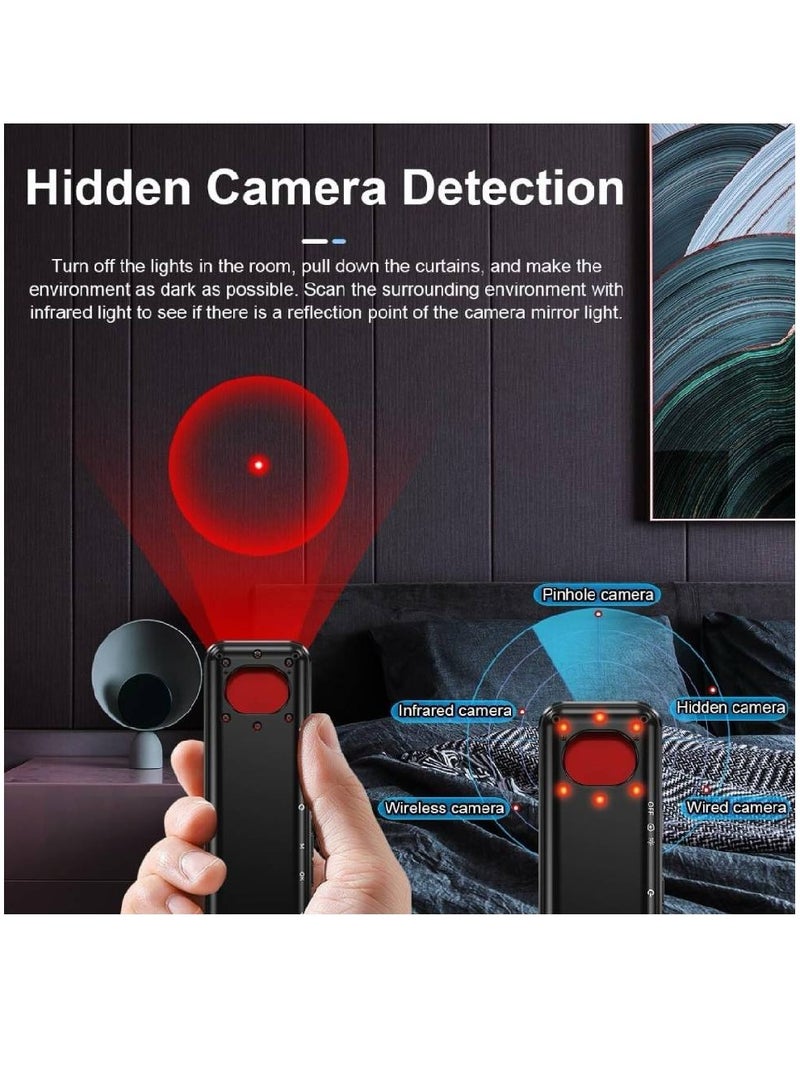 New Design Hidden Camera Detectors, Aunty Hidden Detection Devices, Car GPS Tracker Detector, Wireless Signal Anti-Sneak Anti-Monitoring Scan Tracker Detector IR Camera Detector Black