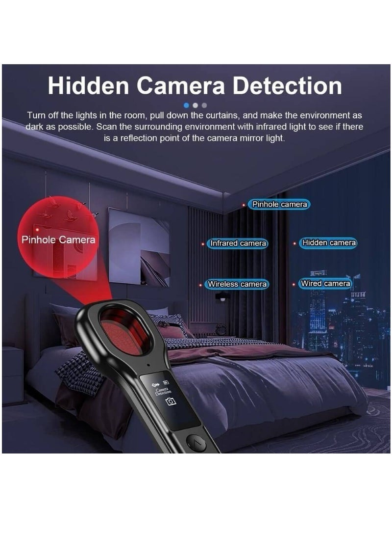 New Design Hidden Camera Detectors, Aunty Hidden Detection Devices, Car GPS Tracker Detector, Wireless Signal Anti-Sneak Anti-Monitoring Scan Tracker Detector IR Camera Detector Black