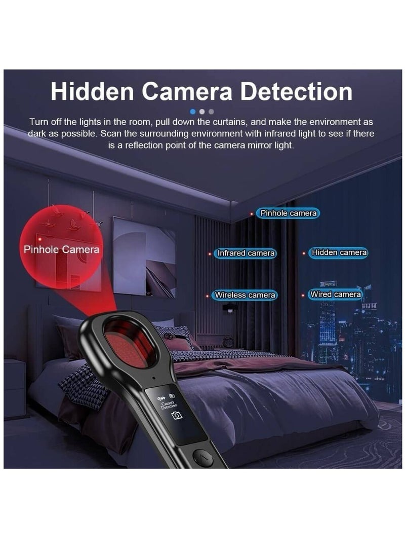 New Design Hidden Camera Detectors, Aunty Hidden Detection Devices, Car GPS Tracker Detector, Wireless Signal Anti-Sneak Anti-Monitoring Scan Tracker Detector IR Camera Detector Black