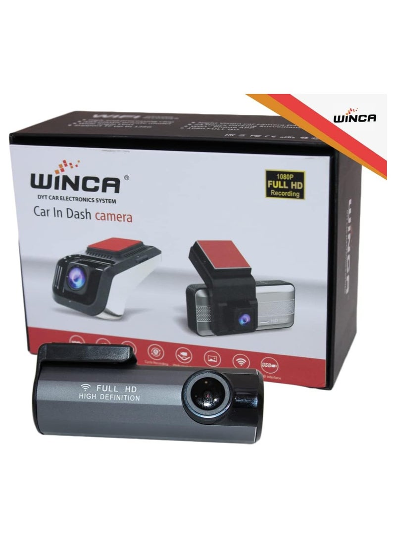 WINCA Dash Cam 1080P 3”IPS Screen DVR Car Driving Recorder Wide Angle HDR Dashboard Camera Night Vision Parking Mode Motion Detection Loop Recording Support TF up to 128G WIFI – Phone APP