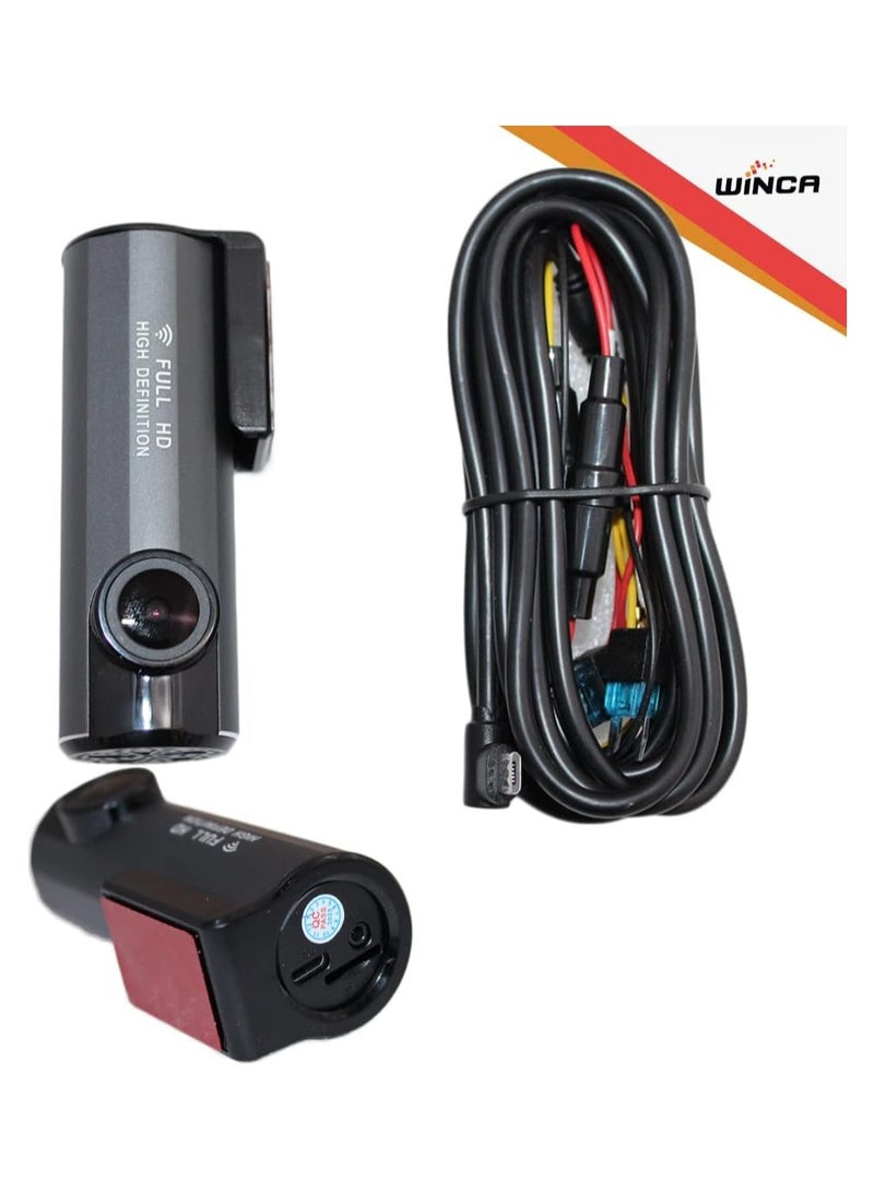 WINCA Dash Cam 1080P 3”IPS Screen DVR Car Driving Recorder Wide Angle HDR Dashboard Camera Night Vision Parking Mode Motion Detection Loop Recording Support TF up to 128G WIFI – Phone APP